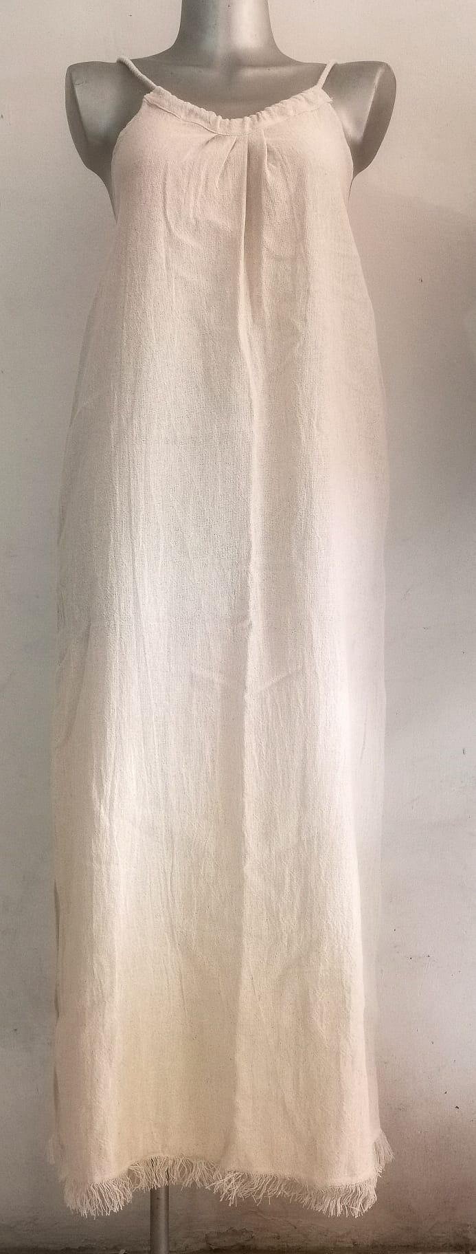 ATLAS LONG DRESS BACKLESS COTTON / LINEN ONE SIZE FAFUCOLLECTION