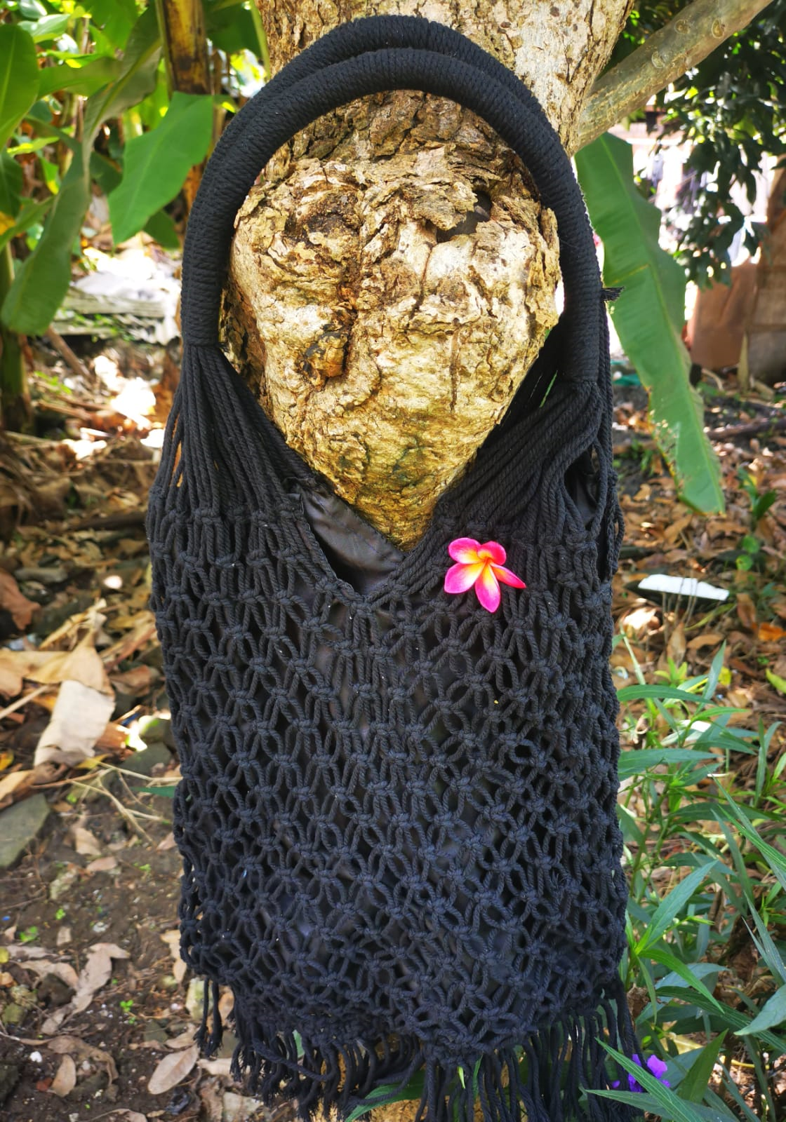 LOVELY BAG HOME MADE 100% ALGODON INNER POCKET LINING 40 x 30cm BLACK OR WHITE FAFUCOLLECTION